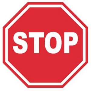 Cartello adesivo di STOP da Ø 31 cm